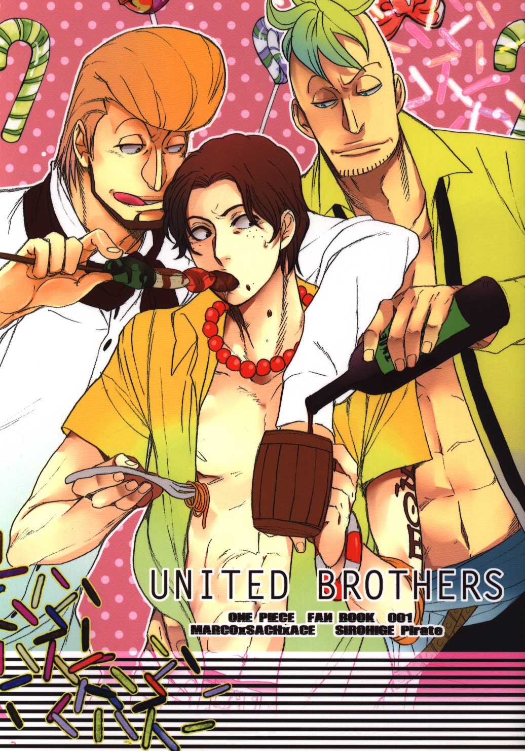 USED) Doujinshi - ONE PIECE / Ace & Thatch & Marco (UNITED 